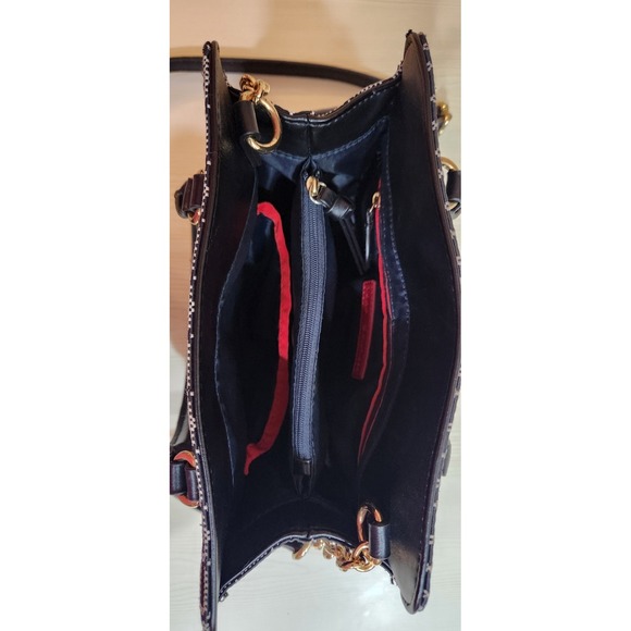 Tommy Hilfiger Shopper Style Monogram Logo Bag Tote Black Handbag - Picture 9 of 9